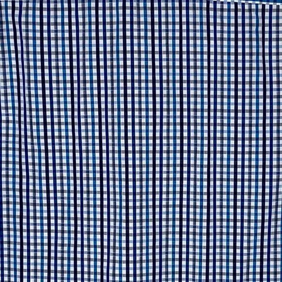 Rhodes & Beckett Navy/White/Blue Plaid Long Sleeve Top in Size 42/16.5 Slim - Picture 6 of 6